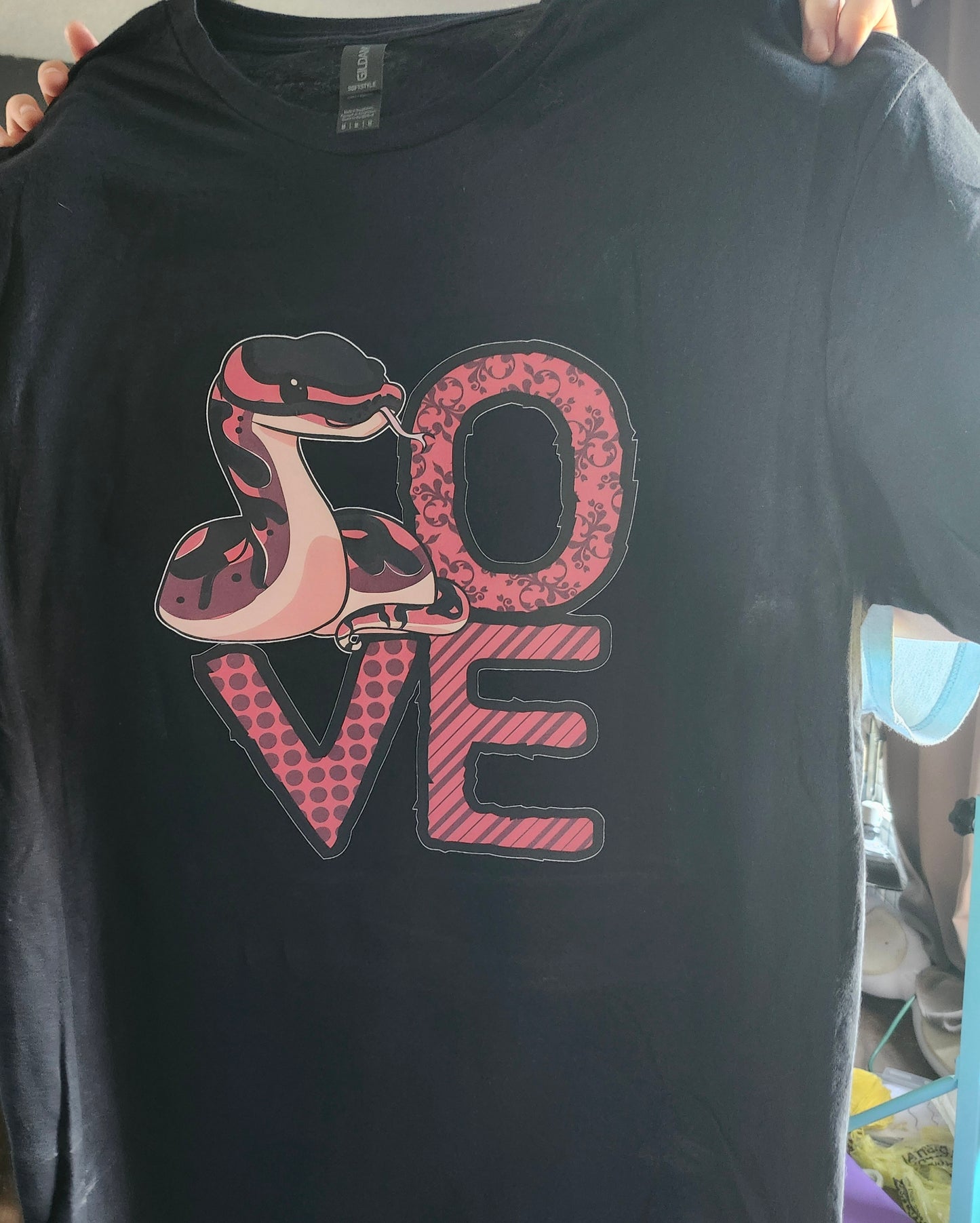 Short Sleeve T-Shirt Black LOVE Ball Python